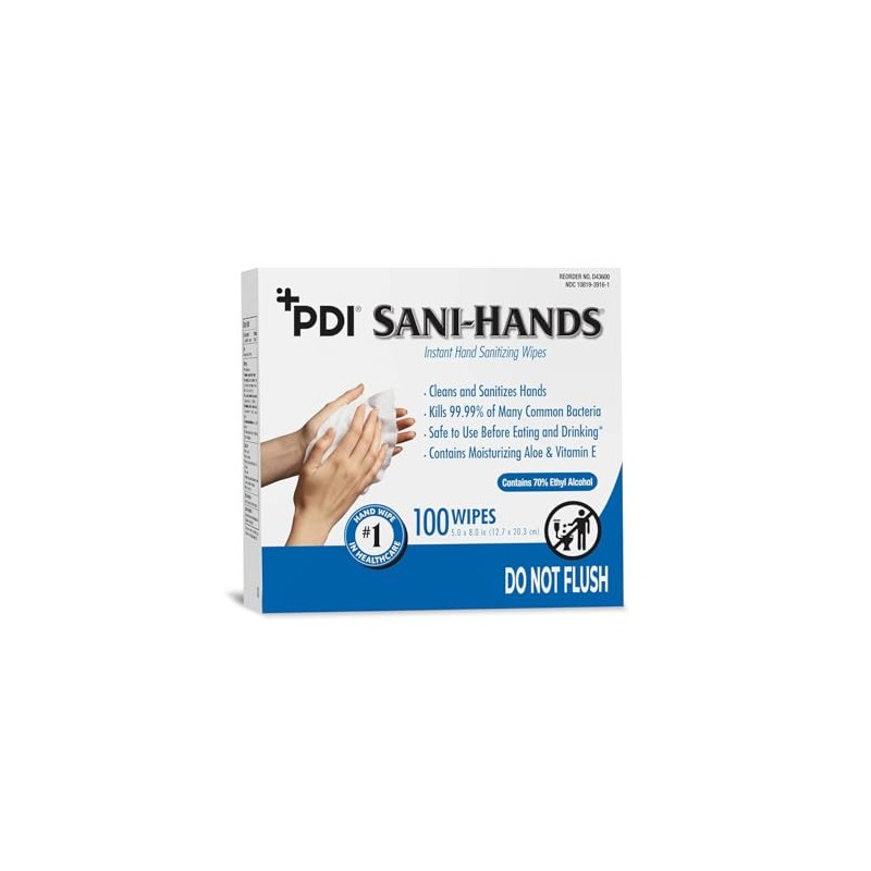 Sani-Hands Hand Sanitizer Wipes, Ethyl Alcohol Wipes Individually Wrapped with