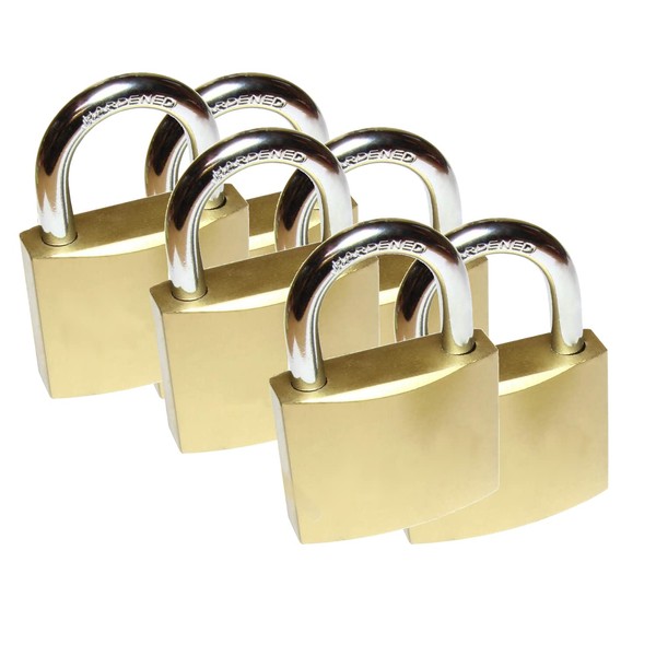 legunto® 6 Keyed Alike Padlocks. Very Strong, Large Padlocks with Keys (36) Can be Used as Locker Padlocks, Container Padlock or a Padlock for Gym Locker.