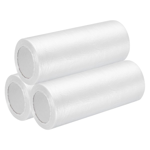 uxcell 3 Rolls Plastic Drop Cloth, 8 x 52 Ft