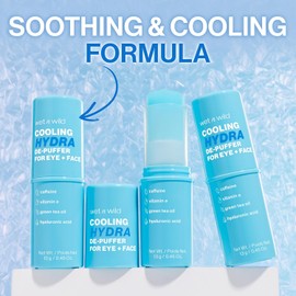 Cooling Hydra De-puffer Wet N Wild Para Ojos Y Rostro Barra Gel Primer De Maquillaje Hidratante fecto Refrescante Ácido Hialurónico, Minimiza Poros Y Líneas De Expresión, Larga Duración Serum Cooling Hydra Desinflama Rostro
