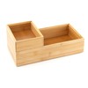 Hanseküche Bamboo Storage Boxes, Set of 2, Wooden Organiser Boxes,