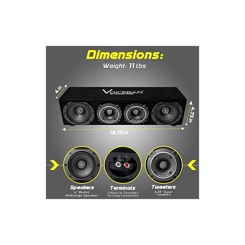 MENACE AUDIO VOICEBOX® - VOICEBAR High Output Slim Profile Midrange