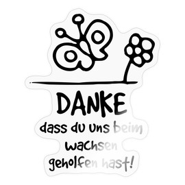 Spreadshirt Leaving Gift Teacher Thank You Gift Sticker, 10 x 10 cm, Transparent Glossy