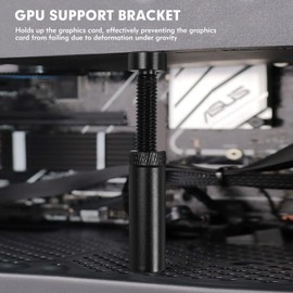GPU Support Bracket, Universal GPU Sag Bracket Prevents Graphics and Video Cards Sagging, 74-120mm Adjustable Non-Slip Anti-Shock GPU Stand