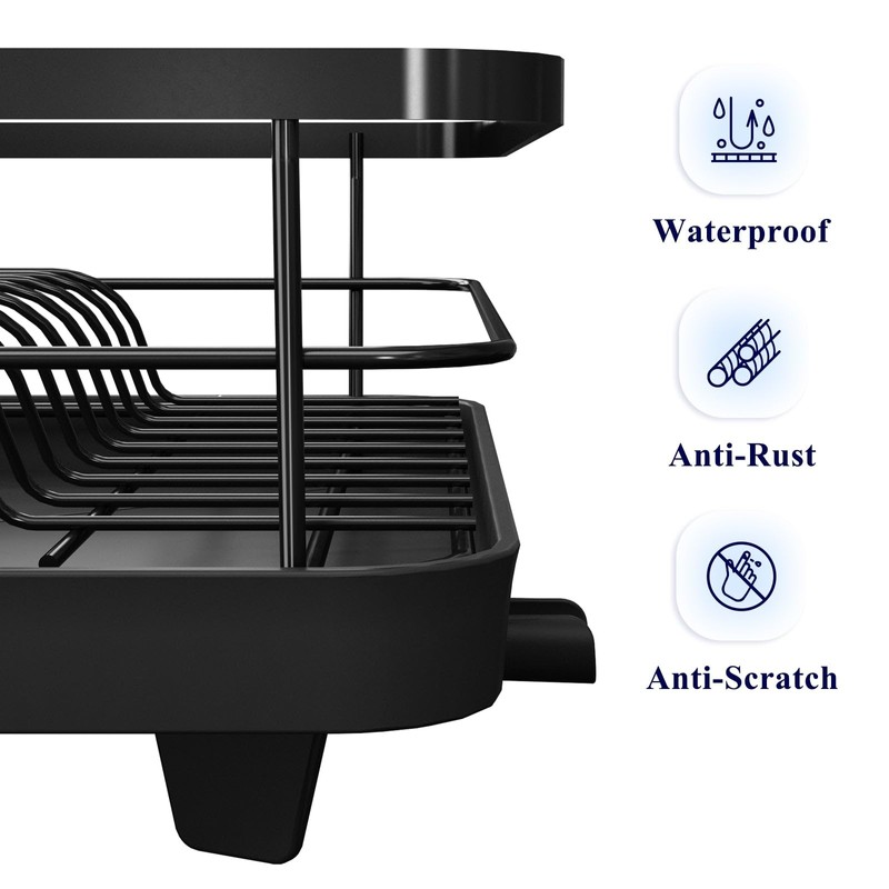 Kitsure Dish Drying Rack- Space-Saving Dish Rack, Dish Racks for