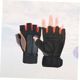 Sosoport 3 Pairs Gym Gloves Wrist Support Half Finger Gloves for Weightlifting Outdoor Training Sports Equipment Wrist Straps (Size)
