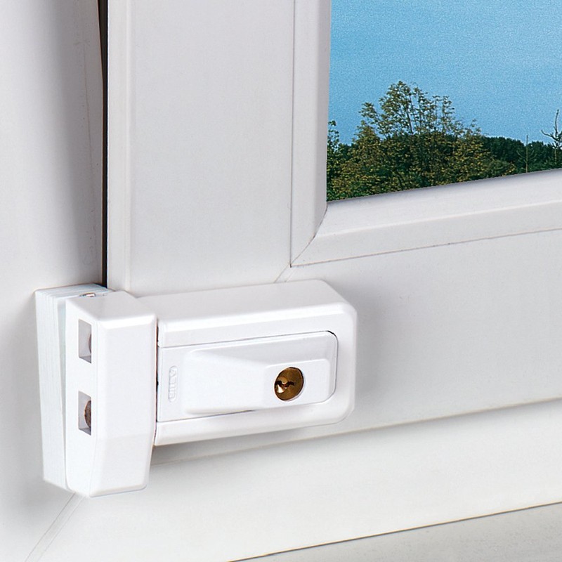 ABUS 3030 W AL0145 31767 Keyed-Alike Window Lock, White