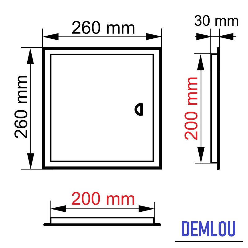 Metal Access Panel for Wall and Ceiling – White Steel