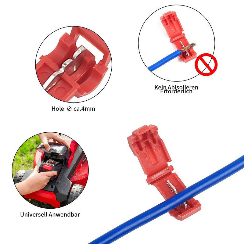 Pack of 30 Robotic Lawnmower Cable Connectors, Lawn Mower Automower