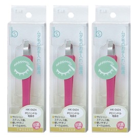 Kai tweezers PC handle, mixed colors, 3 pcs / 카이 족집게 PC핸들, 혼합색상, 3개