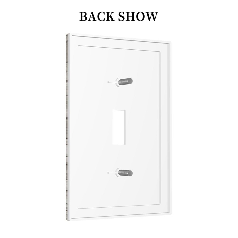 Nijuodnijir Decorative Light Switch Cover Natural Beige Stone Brick Texture