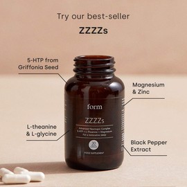 Form ZZZZs - Natural Nootropic for Sleep | 5-HTP | Magnesium | Zinc | Calming Amino Acids | for a Naturally Regenerative Sleep