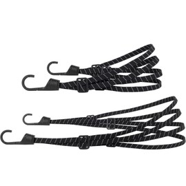 Motorcycle Luggage Straps, Bike Rack Bungee Cords with Hooks, Elastic Bundy Cord (2, Reflective Effect, 60cm + 90cm)