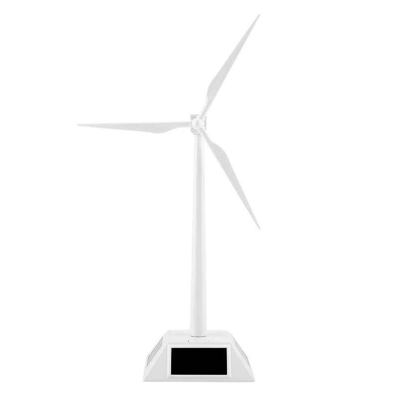 Solar Powered Wind Mill Model Desktop Decor Craft Kids Children