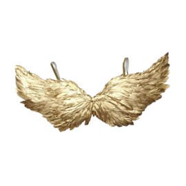 rockible Angel Wing Kids Decorative Wing Cosplay Decor Lightweight Dress up Cute Photo Props for Boys Girls Devil Wing Feather Wing, Gold