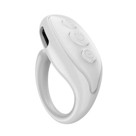TIKTok Remote Control App Page Turner, Bluetooth Camera Video Recording Remote, TIKTok Scrolling Rings For Android OS Phone Tablet (White)