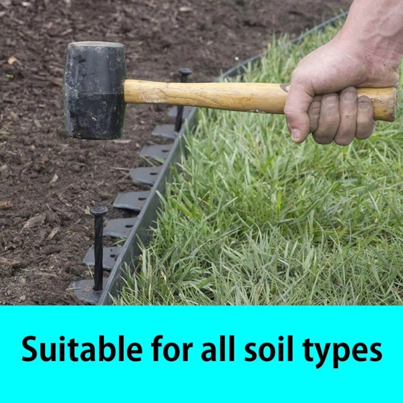 Five Leaf Clover Plastic 8" Edging Nails, (25 Pack) Heavy