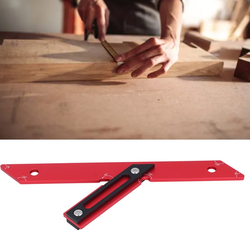45 Degrees 135 Degrees Woodworking Measuring Ruler Aluminum Alloy Carpenter