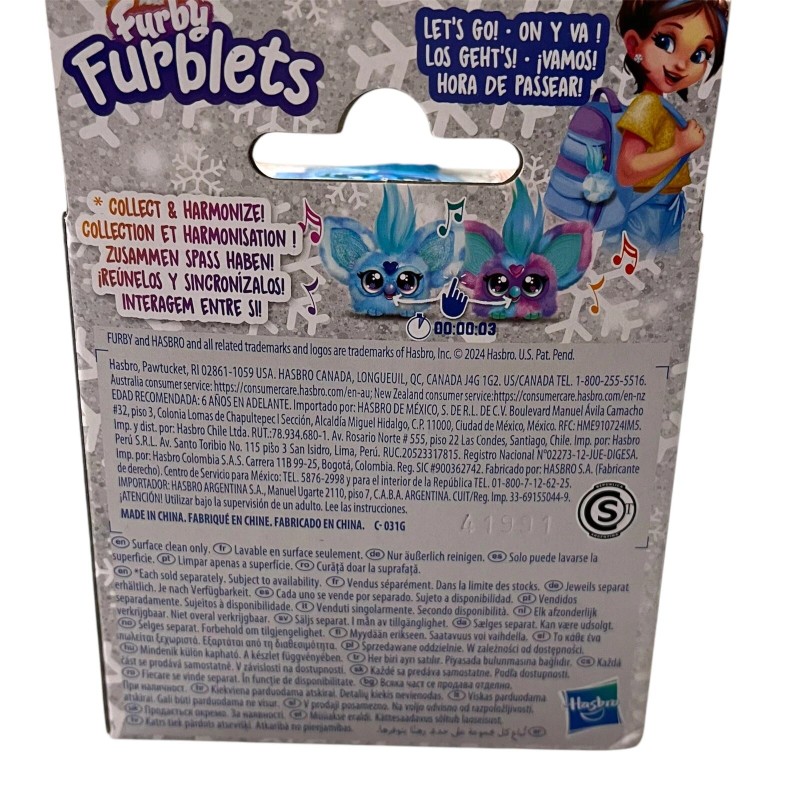 Hasbro NEW! Furby Furlets HOLIDAY EDITION SNO-WAY 2" Electronic Plush