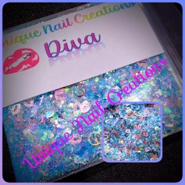 Unique Nail Creations Limited Edition Glitter Mix~DIVA~Nail Art/Body Glitter/festiv
