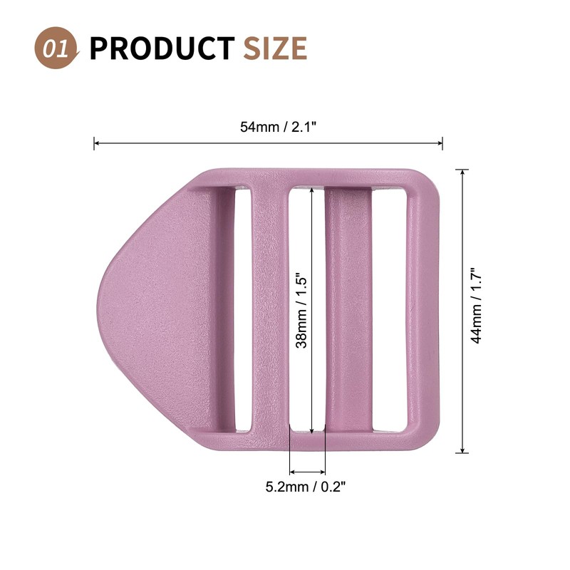 SUIKIHUM 10 Pack Plastic Ladder Slider, 1 Inch(25mm) Backpack Buckle