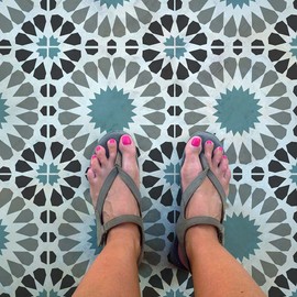 Cordelia Tile Stencil - Tile Stencils for Painting Tile Floor - Reusable Tile Stencils for Linoleum and Cement Floors - Paint Your Old Tile and Save - Stencils for Painting Floors (Large 12"x12")