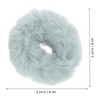 Mobestech 2pcs Faux Fur Ponytail Holders Elastic Hair Scrunchies for
