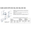 CompX Timberline Cam Lock Kit, C168CB, 180 Degree Rotation, Without