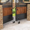 Ronlap Gate Wheels for Wooden Gate, Gate Caster Wheel Spring