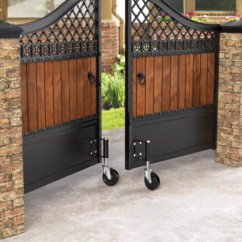 Ronlap Gate Wheels for Wooden Gate, Gate Caster Wheel Spring