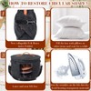 Suzile 4 Pack Large Round Foldable Felt Hat Box for