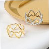 FOMIYES Versatile Aesthetic Rings 2pcs Open Heart Rings for Women