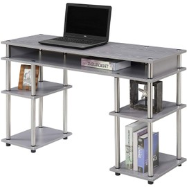 Convenience Concepts Designs2Go Tools Student Desk, (L) 47.25 in. x (W) 15.75 in. x (H) 30 in, Gray