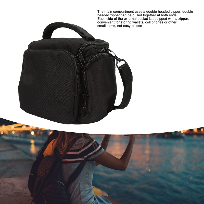 Black Single Shoulder Bag Handbag Multifunctional Waterproof Camera Messenger Hand