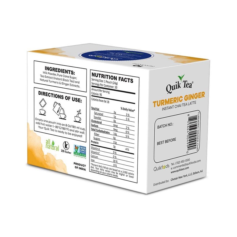 Quik Tea Turmeric Ginger Chai Tea Latte