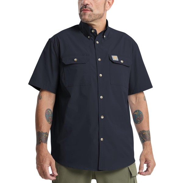 Kecols Mens Regular Fit Work Utility Shirt Midwweight with Two