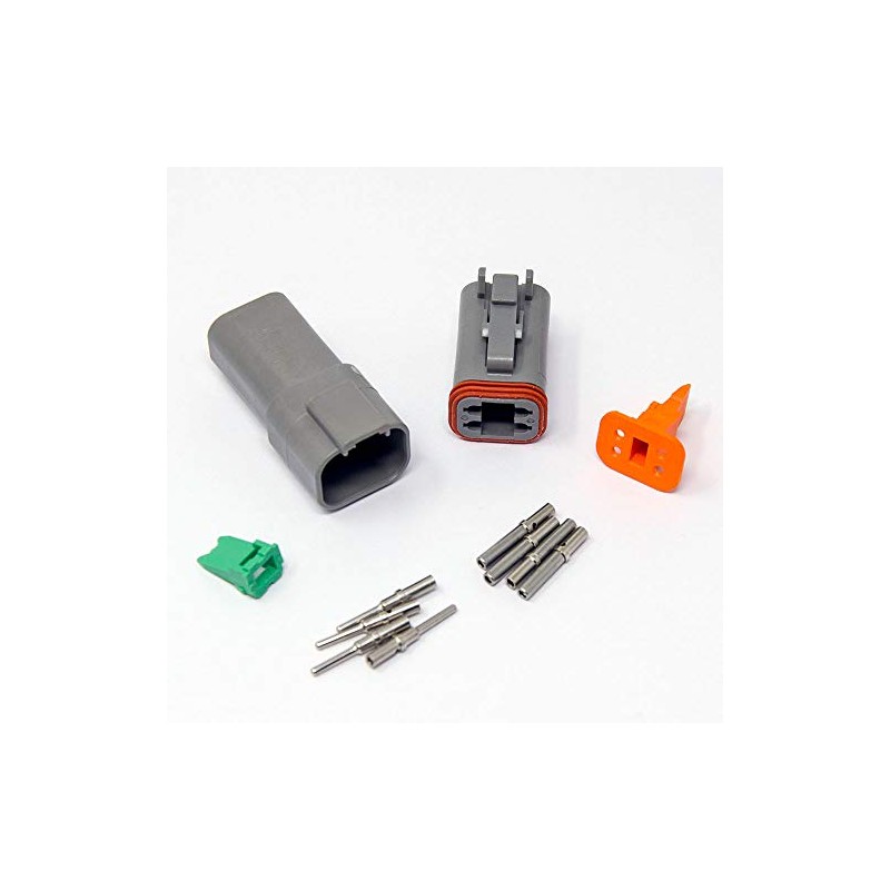 Deutsch DT Series 4 Pin Connector Kit w/Barrel Style Terminals