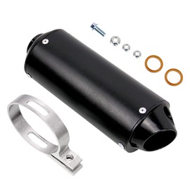 SPORACINGRTS Black Exhasut Muffler 28mm 1.1 inch muffler,dirt bike muffler Compatible with QUAD ATV 4 Wheeler Dune Buggy Chinese Dirt Pit Bike 125cc 110 50cc