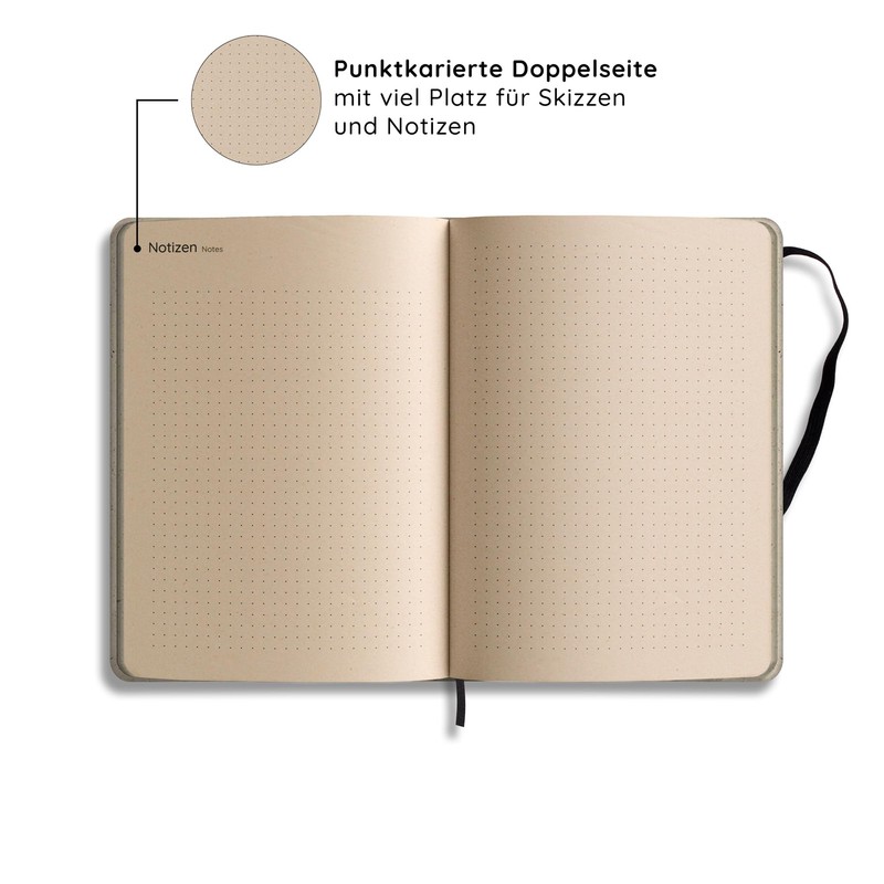 matabooks Samaya 2026 A5 Calendar, Colour: Black, Vegan Year Planner