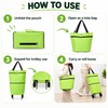 Foldable Shopping Cart Bag for Grocery Runs – 2-in-1 Rolling