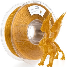 AMOLEN PLA 3D Printer Filament 1.75mm Shiny Gold with Sparkles and Glitters Pla Dimensional Accuracy +/- 0.02mm 1KG/2.2lbs