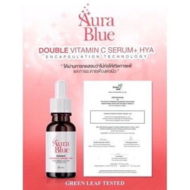AURA BLUE 5x Aura Blue Double Vitamin C Serum +HYA Reduce Dark Spots Blemish Wrinkles 30ml