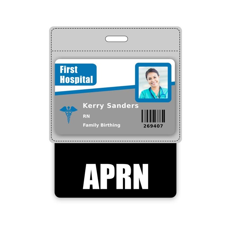 APRN Badge Buddy Horizontal w/Height & Weight Conversion Charts (Oversized,