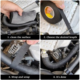Kabelbäume Elektriker Klebeband Anti Stoffband Kabelbaum Isolierband Industrie Gewebeband Kabelbaum Band Hitzebeständige Kabelisolierung Reißfest Automotive Kabelbaum Klebeband für Drahtbündeln 2PCS