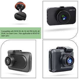 Dash Cam Mount, Aluminum Rearview Mirror Bracket Installation Kit, for Rove R2-4K, R2-4K PRO and R2-4K Dual Car Dash Cams
