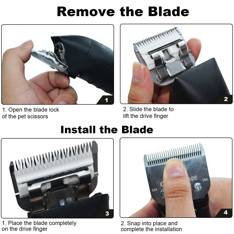 Dog Grooming Clipper Replacement Blades Compatible with Andis Pet Clipper/Oster