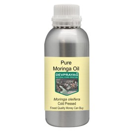 Devprayag Pure Moringa Oil (Moringa oleifera) Natural Therapeutic Grade Cold Pressed 630ml (21 oz)