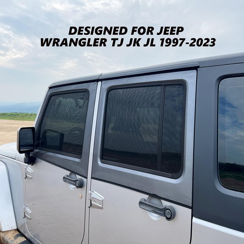 Window Shade for Jeep Wrangler,Window Screen Curtains for Jeep Wrangler