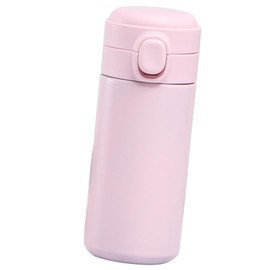Pop Up Insulated Water Bottle, Cute Double Layer Vacuum Portable 420ml Mini Pop Up Insulated Bottle for Gift (Pink)
