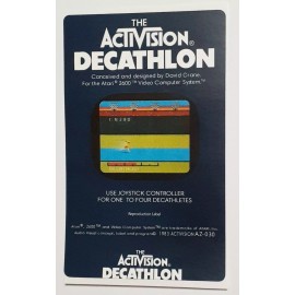 Replacement Atari 2600 Activision Decathlon Label Machine cut